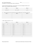 Plan 1 y = 5x – 3 Plan 2 y = - x + 6 Plan 3 y = 2