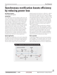 Synchronous rectification boosts efficiency by reducing power loss
