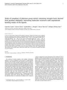 Study of complexes of platinum group metals containing nitrogen