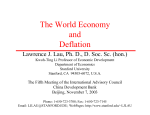 The World Economy and Deflation