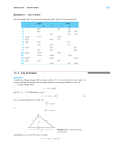 411 Exercise 2 Law of Sines 15–3 Law of Cosines