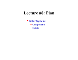 The Solar System and its Origin