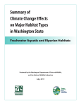 Summary of Climate Change Effects on Major Habitat Types in