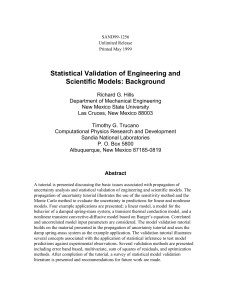 Statistical Validation of Engineering and Scientific Models