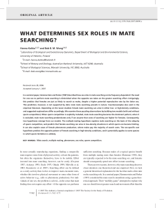 what determines sex roles in mate searching?