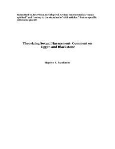 Theorizing Sexual Harassment: Comment on Uggen and Blackstone