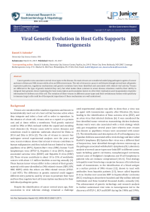 Viral Genetic Evolution in Host Cells Supports Tumorigenesis