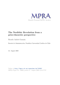 The Neolithic Revolution from a price-theoretic perspective