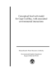 Conceptual food web model for Cape Cod Bay, with