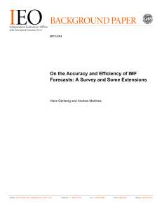 On the Accuracy and Efficiency of IMF Forecasts: A Survey