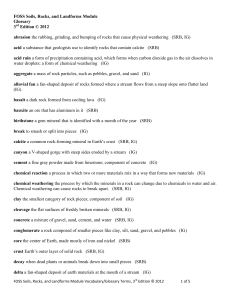 FOSS Soils, Rocks, and Landforms Module Glossary 3 Edition