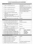 C1 Topic 1 Fundamental Ideas and The Earth REVISION Elements