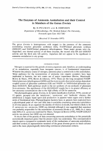 The Enzymes of Ammonia Assimilation and their