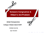 Scissors Congruence and Hilbert`s Third Problem