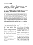 Evaluation of friction of stainless steel and esthetic self