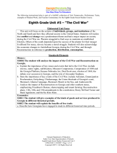 Eighth Grade Unit #5 – “The Civil War”