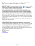 PDF - Reata Pharmaceuticals
