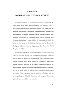 CHAPTER II SOUTHEAST ASIA ECONOMIC SECURITY