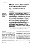 Differential expression of genes under control of the