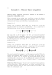 Inequalities - Absolute Value Inequalities