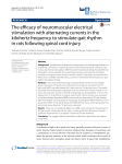 The efficacy of neuromuscular electrical stimulation with alternating
