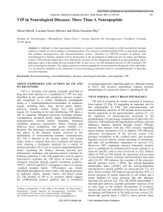 VIP in Neurological Diseases: More Than A Neuropeptide