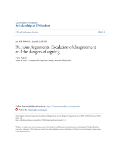 Ruinous Arguments: Escalation of disagreement and the dangers of