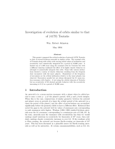 Investigation of evolution of orbits similar to that of (4179) Toutatis