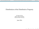 Distribution of the Distributive Property