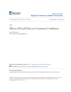 Effects of Fiscal Policy on Consumer Confidence