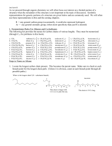 As we proceed through organic chemistry we will often focus our