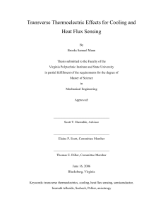 Transverse Thermoelectric Effects for Cooling and Heat Flux Sensing