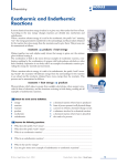 Exothermic and Endothermic Reactions