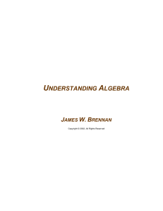 Understanding Algebra