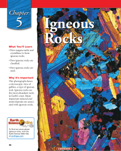 Igneous Rocks - AC Reynolds High