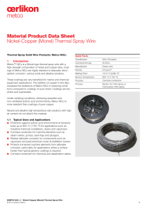 (Monel) Thermal Spray Wire