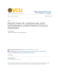 predictors of caffeine-related withdrawal symptoms in college