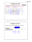 Resistance of a Wire Resistance of a Wire