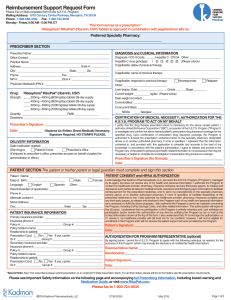 Reimbursement Support Request Form