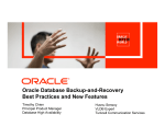Oracle Database Backup-and-Recovery Best Practices and New