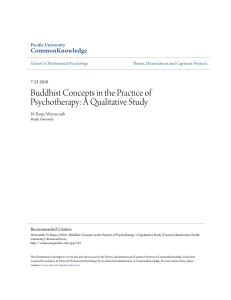 Buddhist Concepts in the Practice of Psychotherapy: A Qualitative