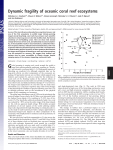 Dynamic fragility of oceanic coral reef ecosystems