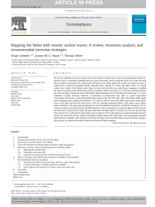 Mapping the Moho with seismic surface waves: A review, resolution