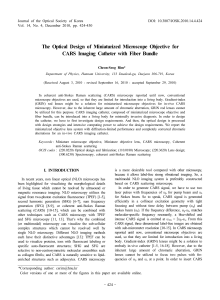 The Optical Design of Miniaturized Microscope Objective for CARS