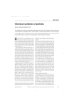 Chemical synthesis of proteins
