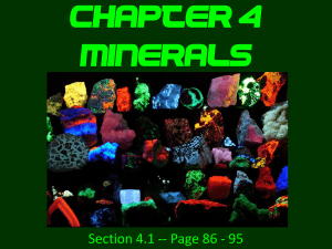 Chapter 4 Minerals