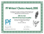 PF Writers` Choice Award, 2015