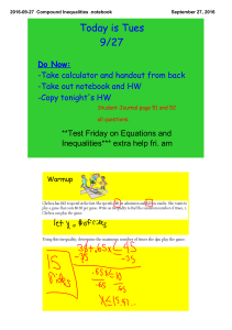 2016-09-27 Compound Inequalities .notebook