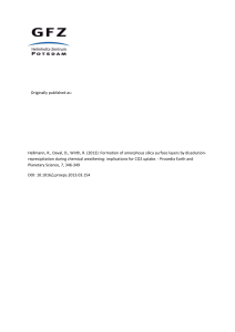 Formation of amorphous silica surface layers by