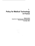 Policy for Medical Technology in France